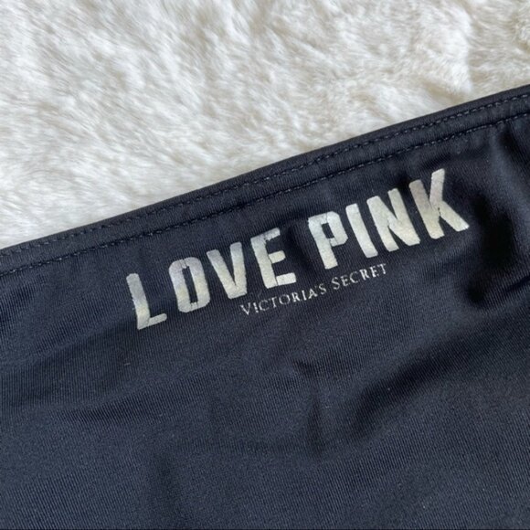 Victoria's Secret PINK | Knockout Ruche Black Bikini Bottoms | Size Medium - Picture 6 of 11